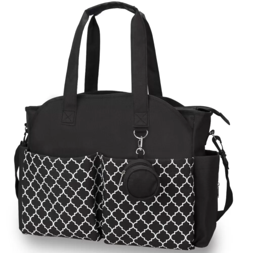 Black and grey diaper bag sale